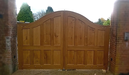 Beautiful iroko gates, double gates, drive way gates, wooden gates. hardwood gate